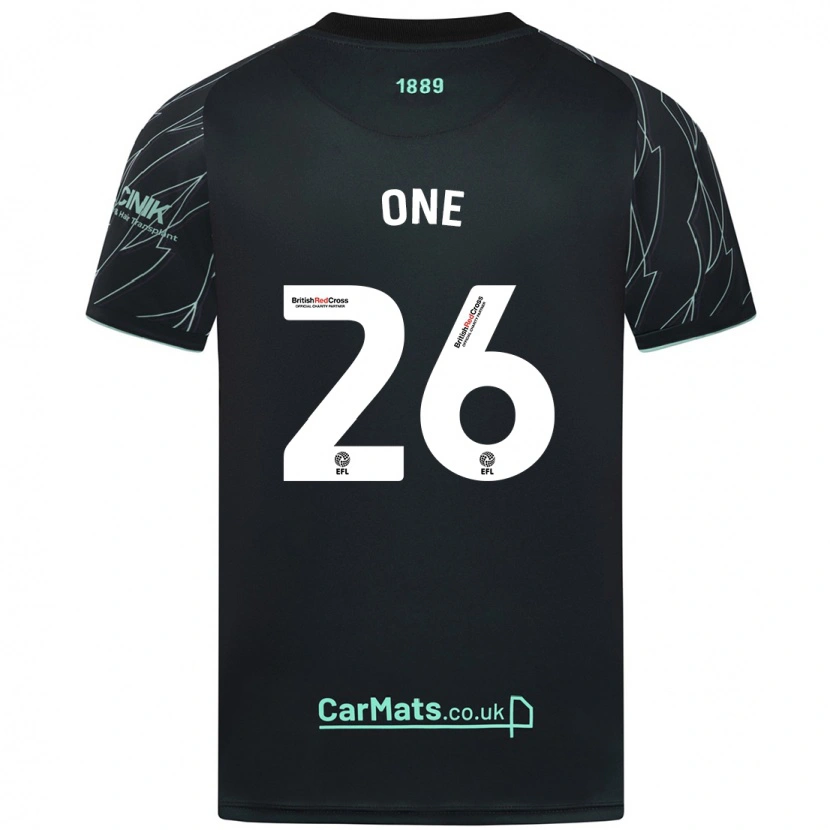 Danxen Kinderen Ryan Oné #26 Zwart Groen Uitshirt Uittenue 2024/25 T-Shirt