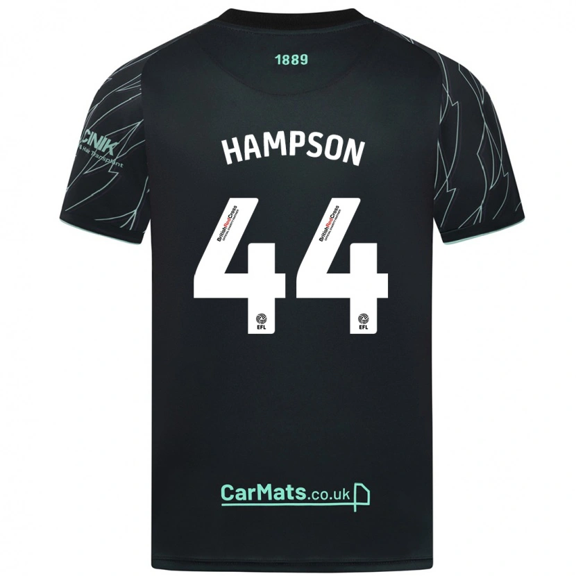 Danxen Kinderen Owen Hampson #44 Zwart Groen Uitshirt Uittenue 2024/25 T-Shirt