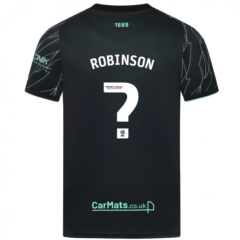 Danxen Kinderen Monique Robinson #0 Zwart Groen Uitshirt Uittenue 2024/25 T-Shirt