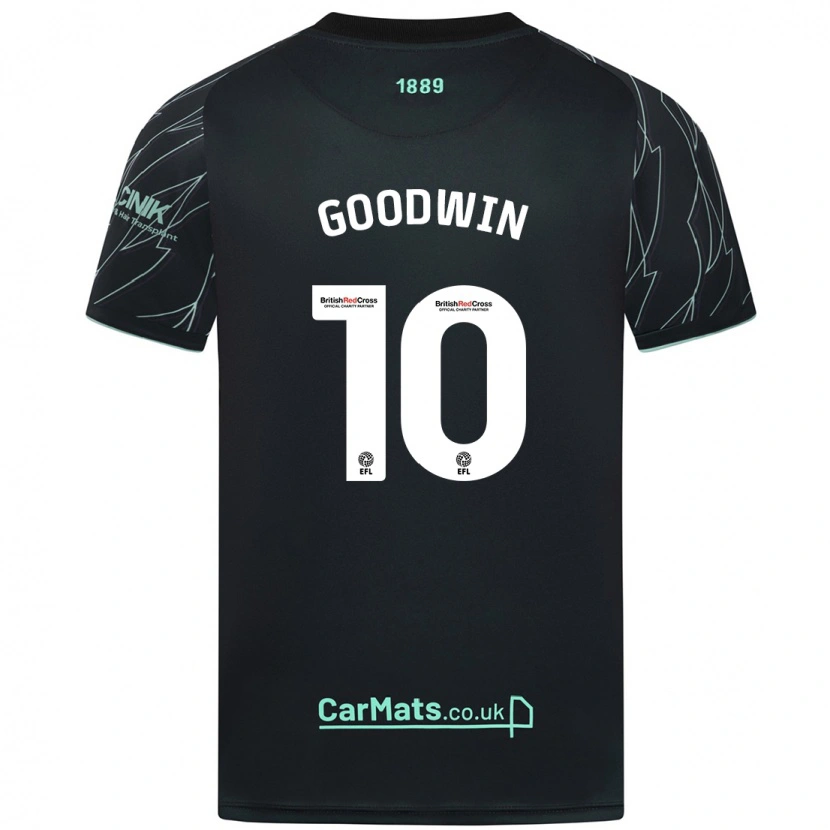 Danxen Kinderen Isobel Goodwin #10 Zwart Groen Uitshirt Uittenue 2024/25 T-Shirt