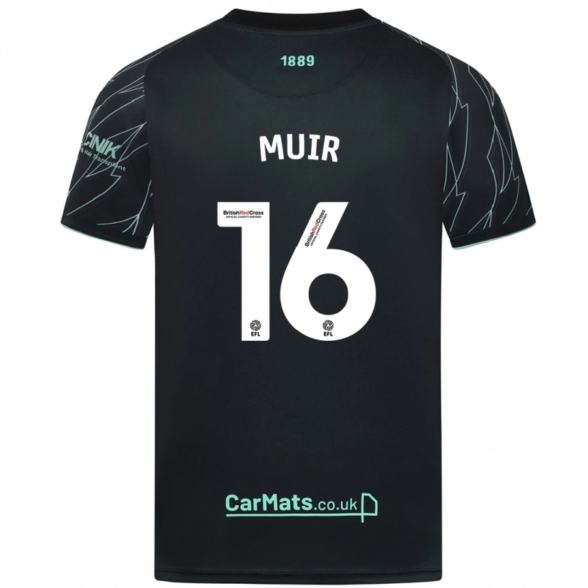 Danxen Kinderen Chene Muir #16 Zwart Groen Uitshirt Uittenue 2024/25 T-Shirt