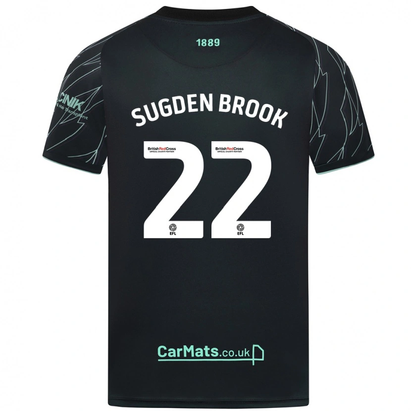 Danxen Kinderen Darcie Sugden-Brook #22 Zwart Groen Uitshirt Uittenue 2024/25 T-Shirt