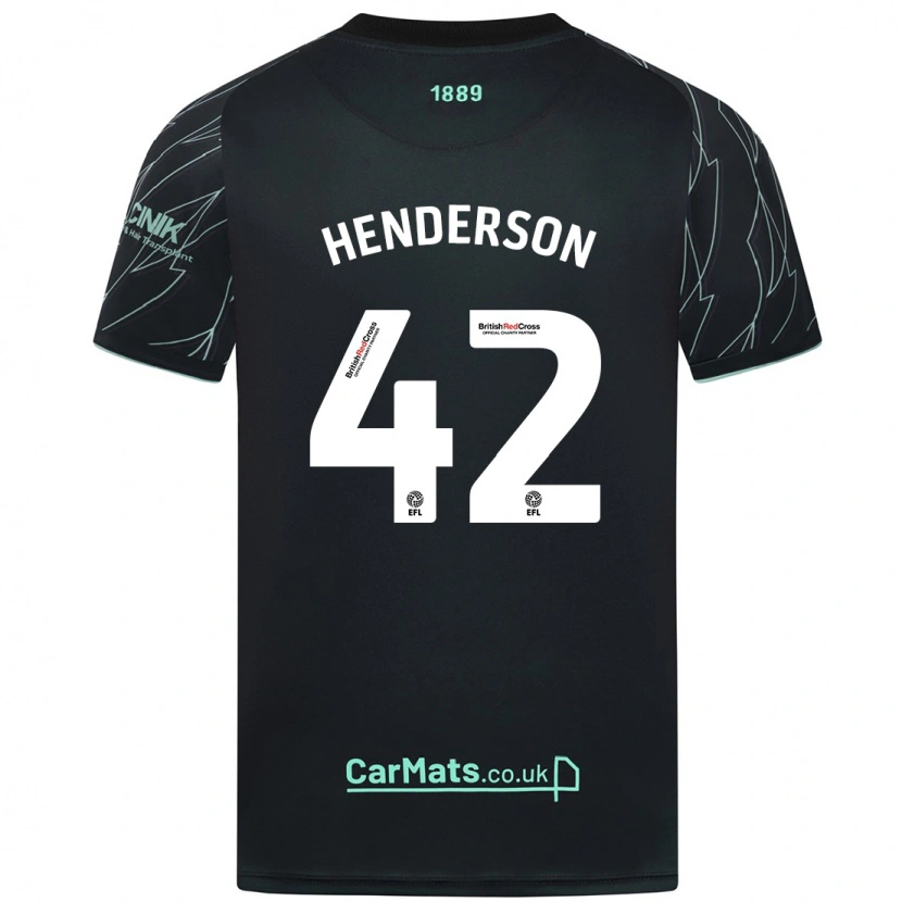 Danxen Kinderen Peyton Henderson #42 Zwart Groen Uitshirt Uittenue 2024/25 T-Shirt