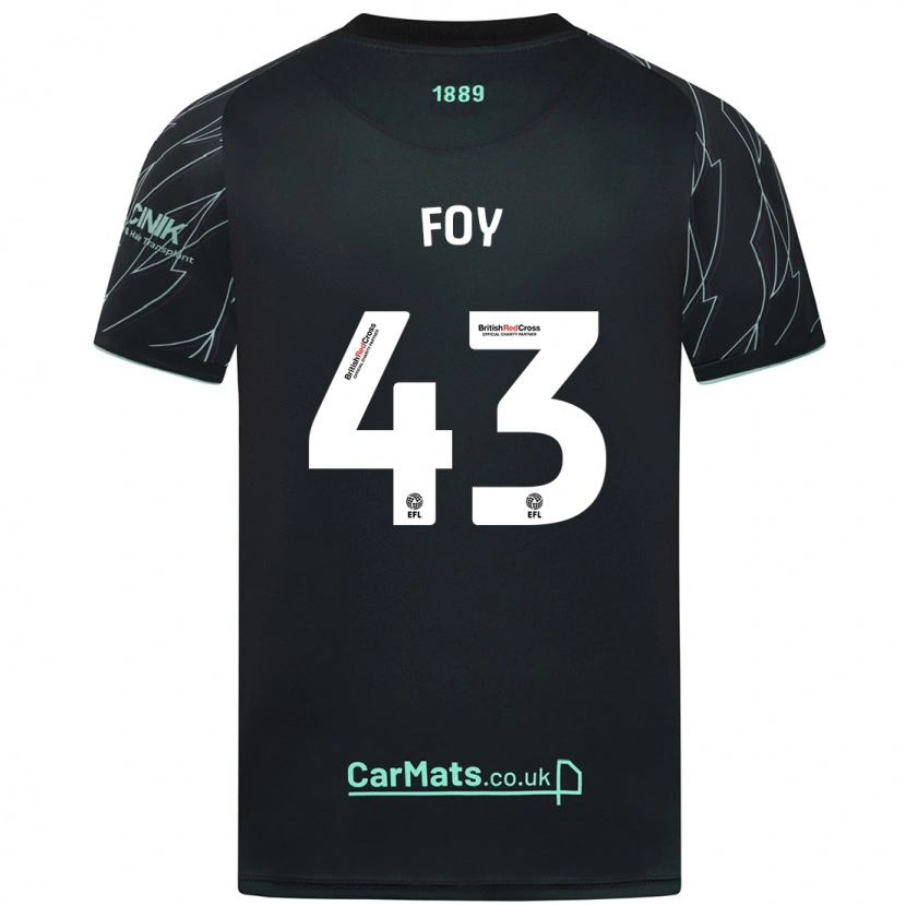 Danxen Kinderen Gus Foy #43 Zwart Groen Uitshirt Uittenue 2024/25 T-Shirt