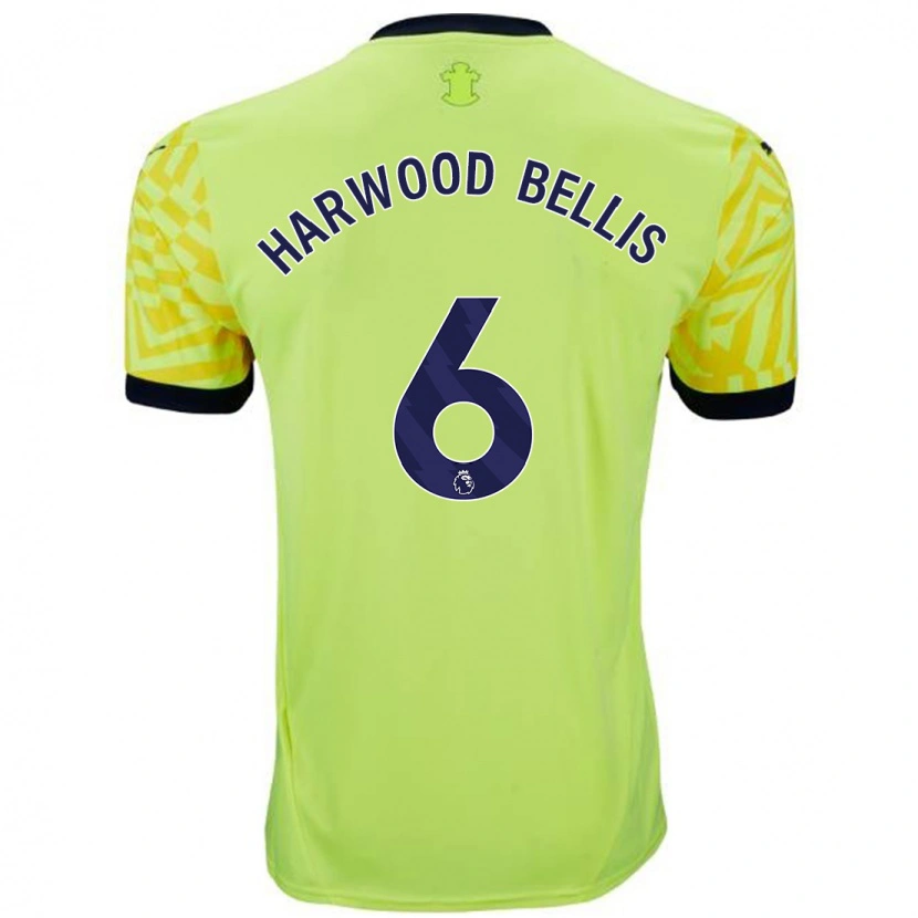 Danxen Kinderen Taylor Harwood-Bellis #6 Geel Uitshirt Uittenue 2024/25 T-Shirt