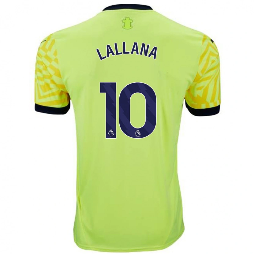 Danxen Kinderen Adam Lallana #10 Geel Uitshirt Uittenue 2024/25 T-Shirt