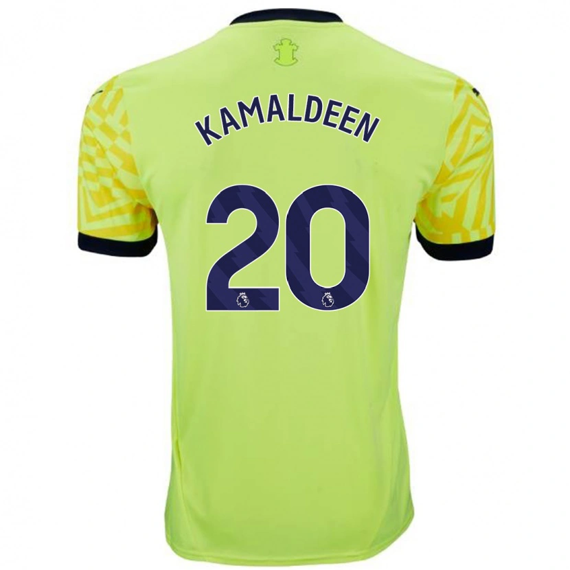 Danxen Kinderen Kamaldeen Sulemana #20 Geel Uitshirt Uittenue 2024/25 T-Shirt