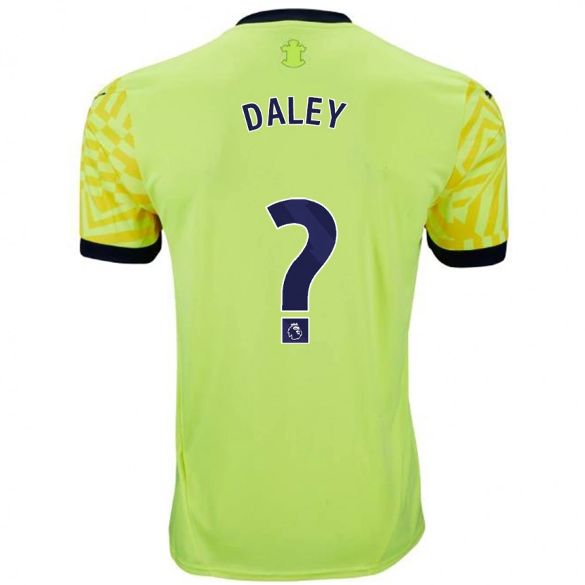 Danxen Kinderen Aston Daley #0 Geel Uitshirt Uittenue 2024/25 T-Shirt