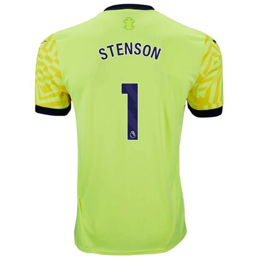 Danxen Kinderen Fran Stenson #1 Geel Uitshirt Uittenue 2024/25 T-Shirt