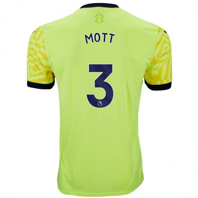 Danxen Kinderen Milly Mott #3 Geel Uitshirt Uittenue 2024/25 T-Shirt