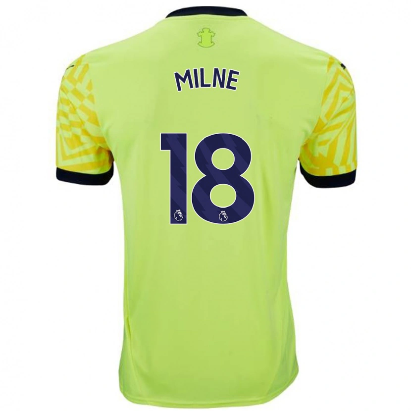 Danxen Kinderen Izzy Milne #18 Geel Uitshirt Uittenue 2024/25 T-Shirt