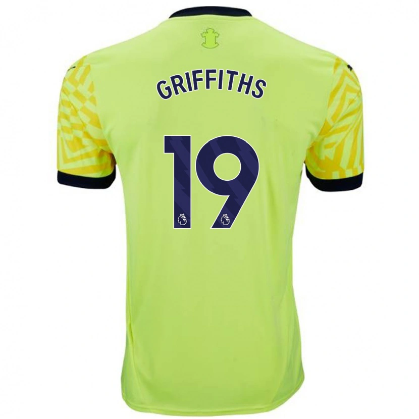 Danxen Kinderen Alice Griffiths #19 Geel Uitshirt Uittenue 2024/25 T-Shirt