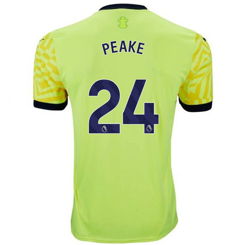 Danxen Kinderen Paige Peake #24 Geel Uitshirt Uittenue 2024/25 T-Shirt