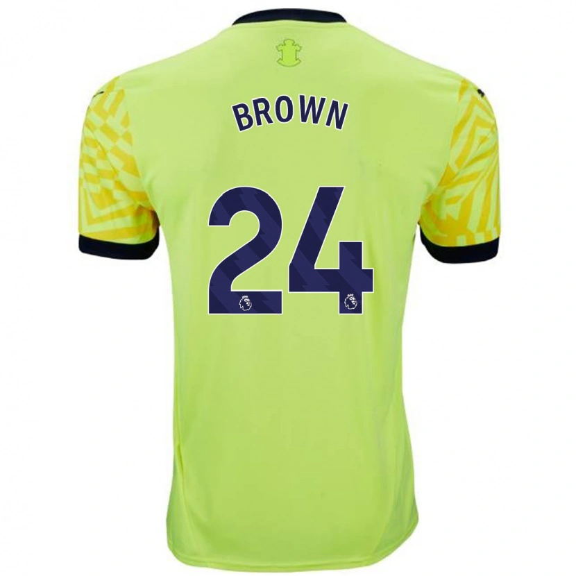 Danxen Kinderen Rachel Brown #24 Geel Uitshirt Uittenue 2024/25 T-Shirt