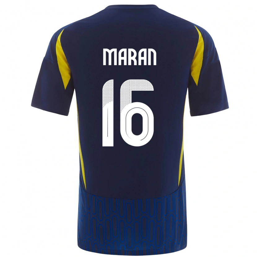 Danxen Kinderen Mohammed Maran #16 Blauw Geel Uitshirt Uittenue 2024/25 T-Shirt