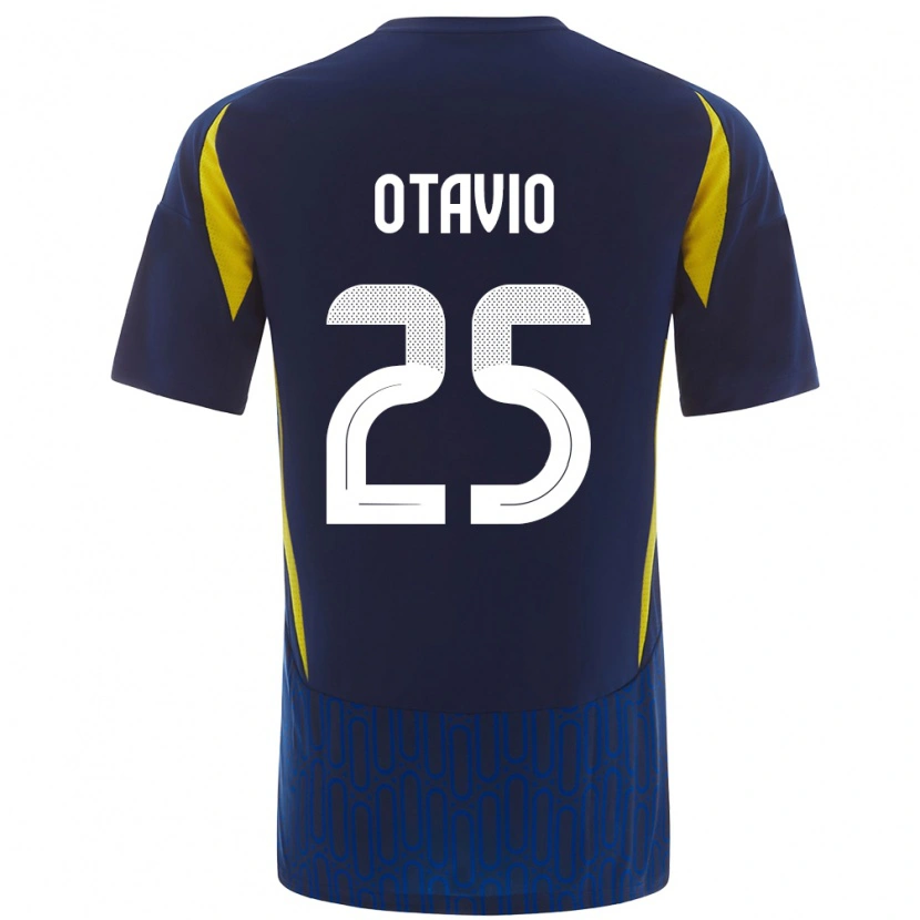 Danxen Kinderen Otávio #25 Blauw Geel Uitshirt Uittenue 2024/25 T-Shirt