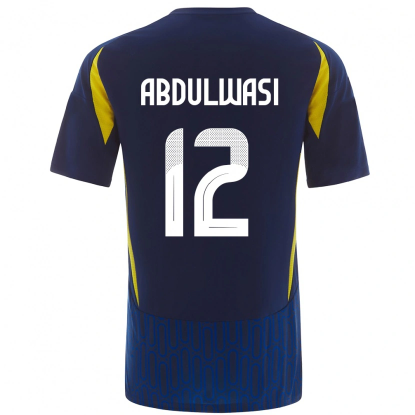 Danxen Kinderen Dalal Abdulwasi #12 Blauw Geel Uitshirt Uittenue 2024/25 T-Shirt