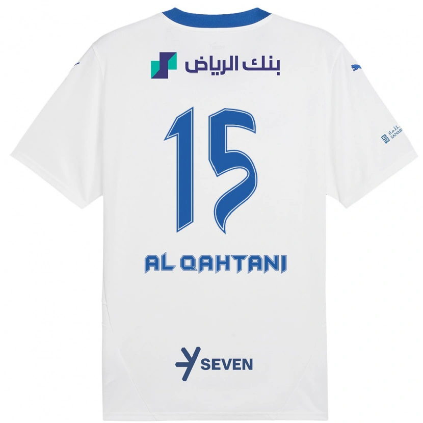 Danxen Kinderen Mohammed Al-Qahtani #15 Wit Blauw Uitshirt Uittenue 2024/25 T-Shirt