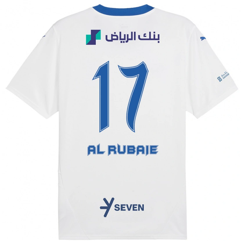 Danxen Kinderen Mohammed Al-Rubaie #17 Wit Blauw Uitshirt Uittenue 2024/25 T-Shirt