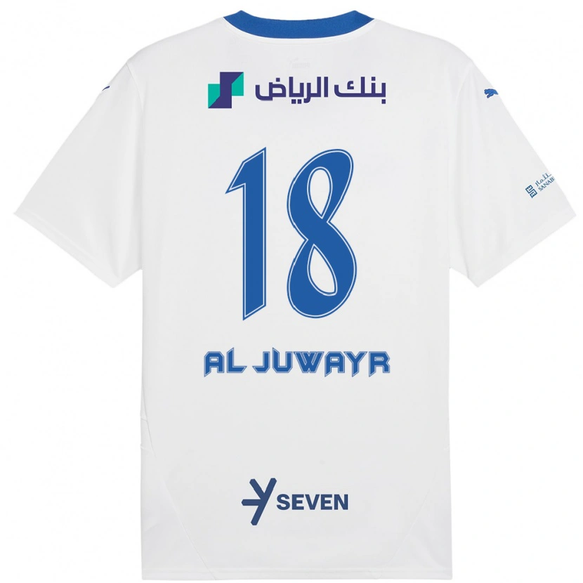 Danxen Kinderen Musab Al-Juwayr #18 Wit Blauw Uitshirt Uittenue 2024/25 T-Shirt