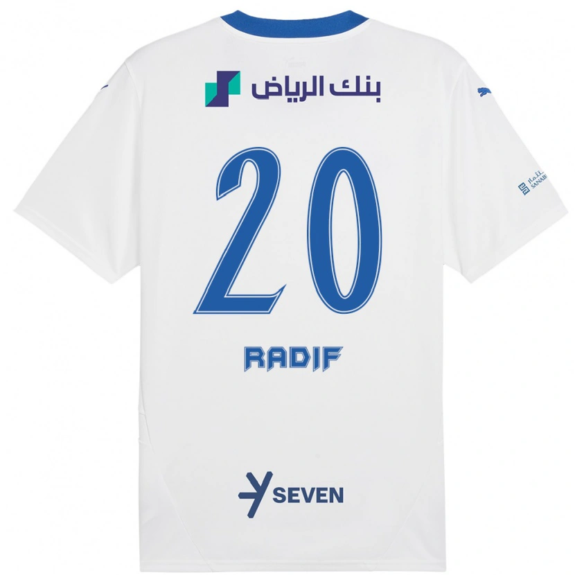 Danxen Kinderen Abdullah Radif #20 Wit Blauw Uitshirt Uittenue 2024/25 T-Shirt