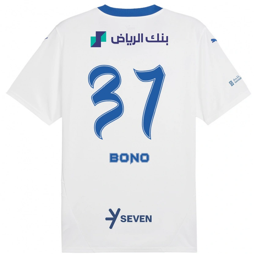 Danxen Kinderen Bono #37 Wit Blauw Uitshirt Uittenue 2024/25 T-Shirt