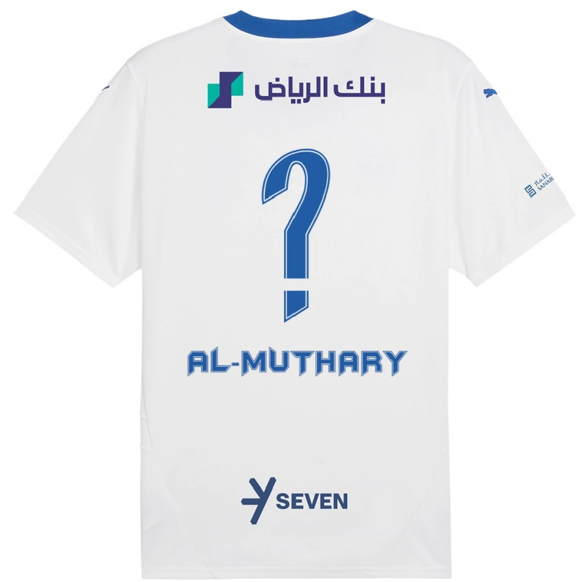 Danxen Kinderen Saad Al-Muthary #0 Wit Blauw Uitshirt Uittenue 2024/25 T-Shirt