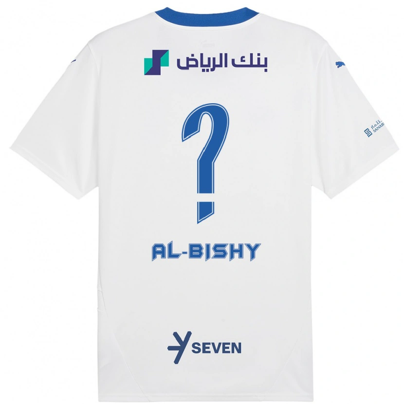 Danxen Kinderen Bder Abdulaziz Al-Bishy #0 Wit Blauw Uitshirt Uittenue 2024/25 T-Shirt