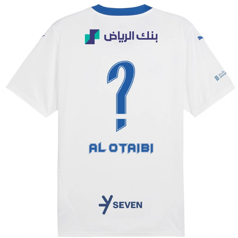 Danxen Kinderen Majd Al-Otaibi #0 Wit Blauw Uitshirt Uittenue 2024/25 T-Shirt