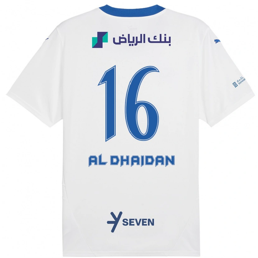 Danxen Kinderen Nadia Al-Dhaidan #16 Wit Blauw Uitshirt Uittenue 2024/25 T-Shirt