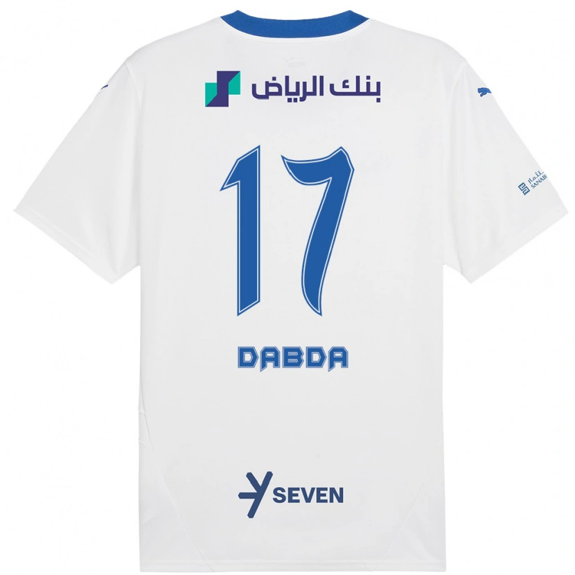 Danxen Kinderen Claudia Dabda #17 Wit Blauw Uitshirt Uittenue 2024/25 T-Shirt