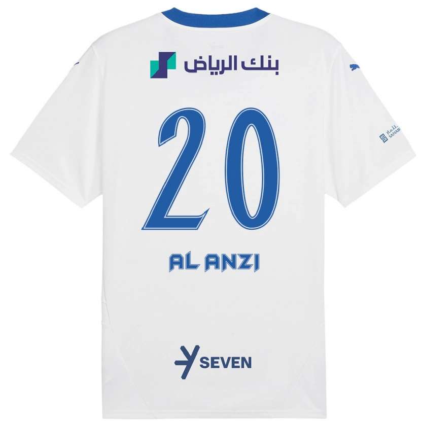 Danxen Kinderen Areej Al-Anzi #20 Wit Blauw Uitshirt Uittenue 2024/25 T-Shirt