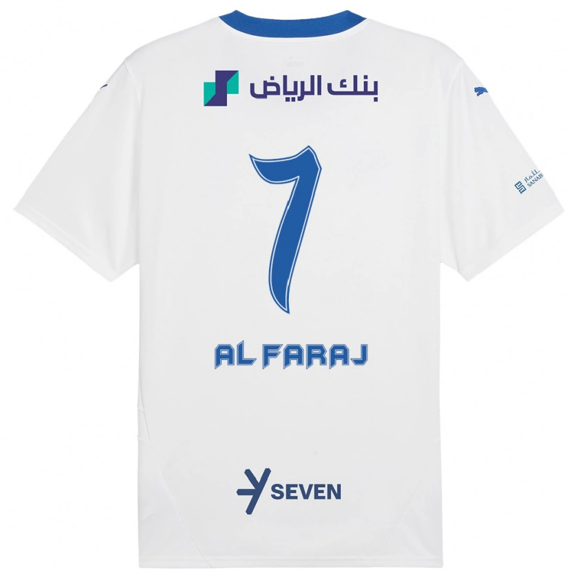 Danxen Kinderen Salman Al-Faraj #7 Wit Blauw Uitshirt Uittenue 2024/25 T-Shirt