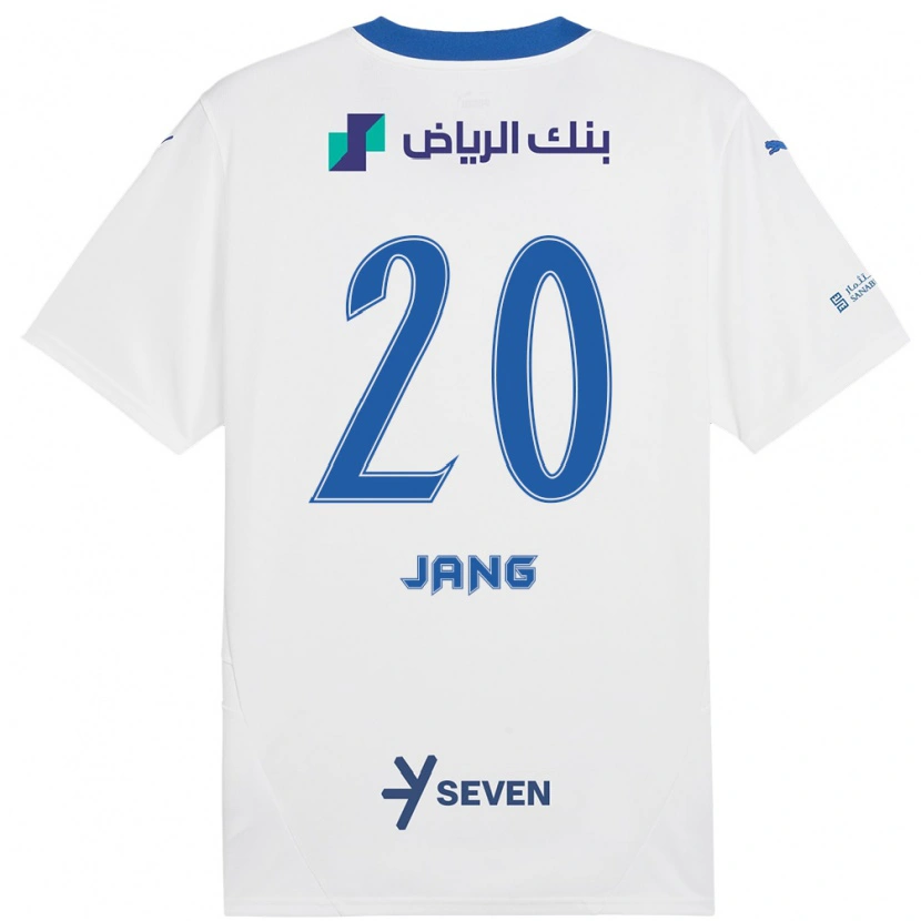 Danxen Kinderen Hyun-Soo Jang #20 Wit Blauw Uitshirt Uittenue 2024/25 T-Shirt