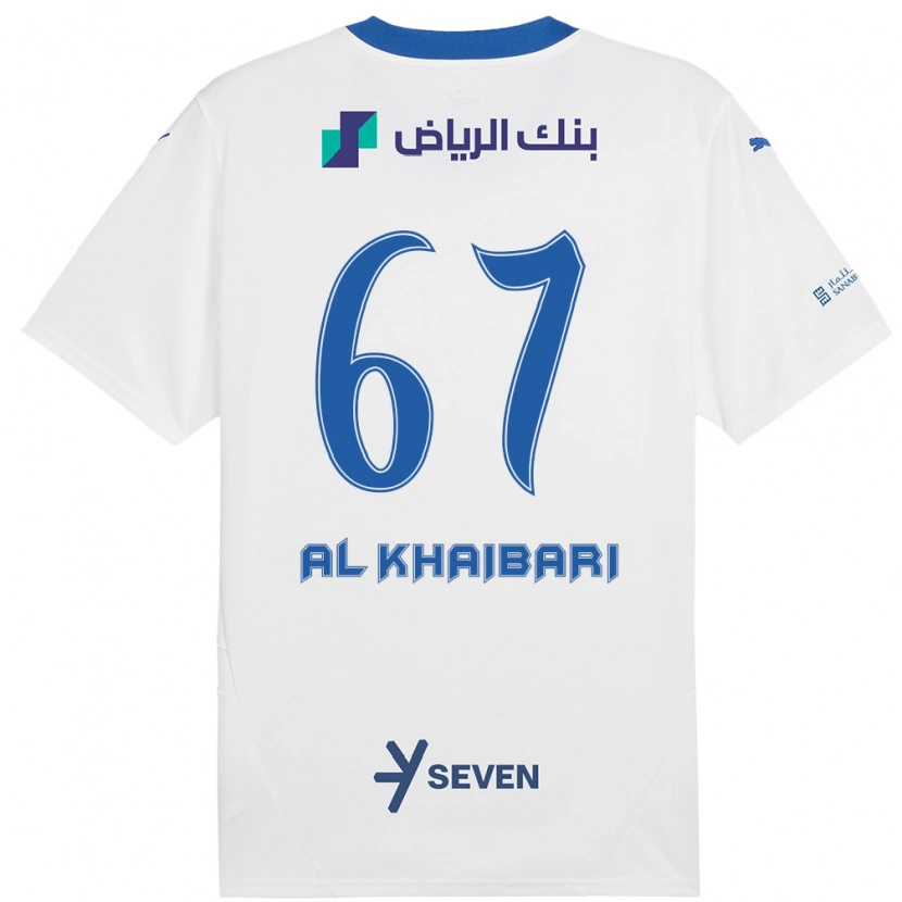 Danxen Kinderen Mohammed Al-Khaibari #67 Wit Blauw Uitshirt Uittenue 2024/25 T-Shirt