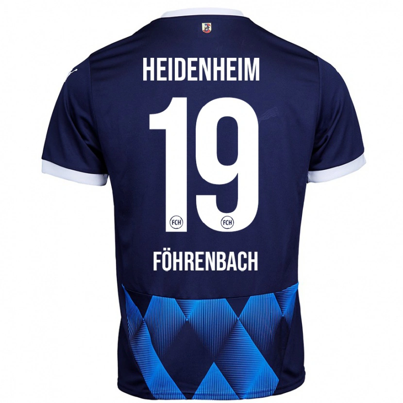 Danxen Kinderen Jonas Föhrenbach #19 Donker Marineblauw Uitshirt Uittenue 2024/25 T-Shirt