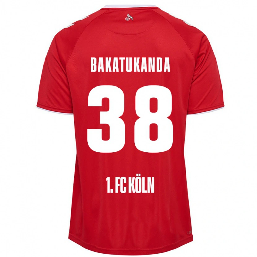 Danxen Kinderen Elias Bakatukanda #38 Rood Wit Uitshirt Uittenue 2024/25 T-Shirt