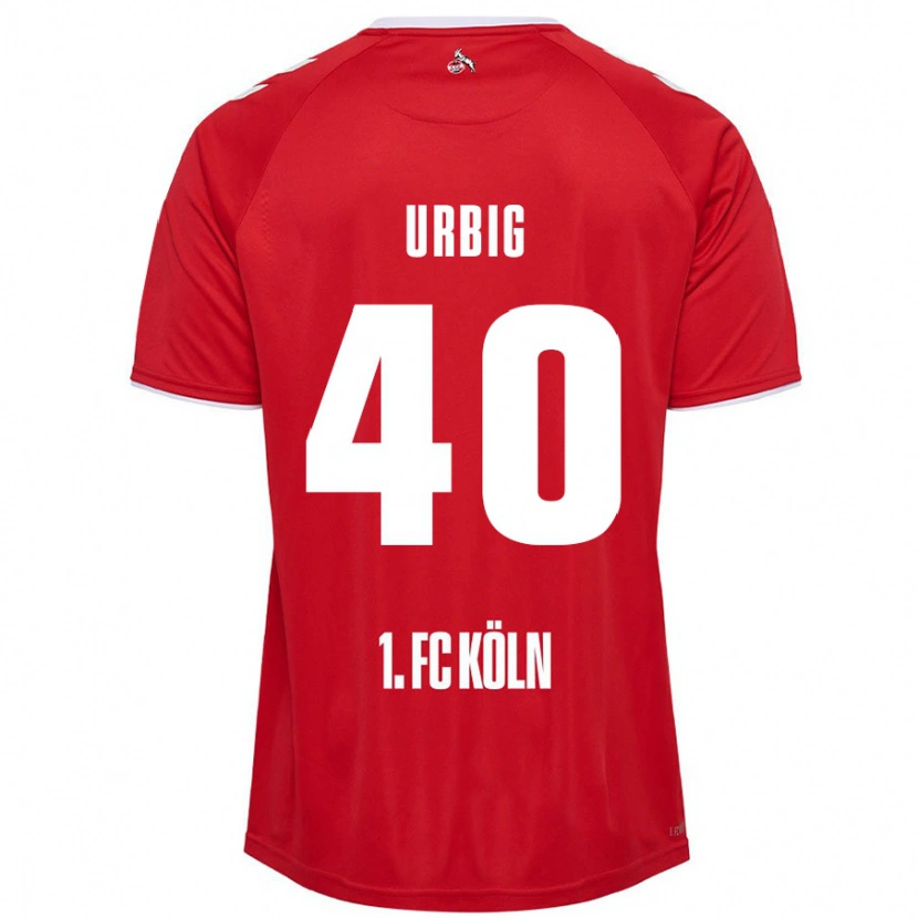 Danxen Kinderen Jonas Urbig #40 Rood Wit Uitshirt Uittenue 2024/25 T-Shirt