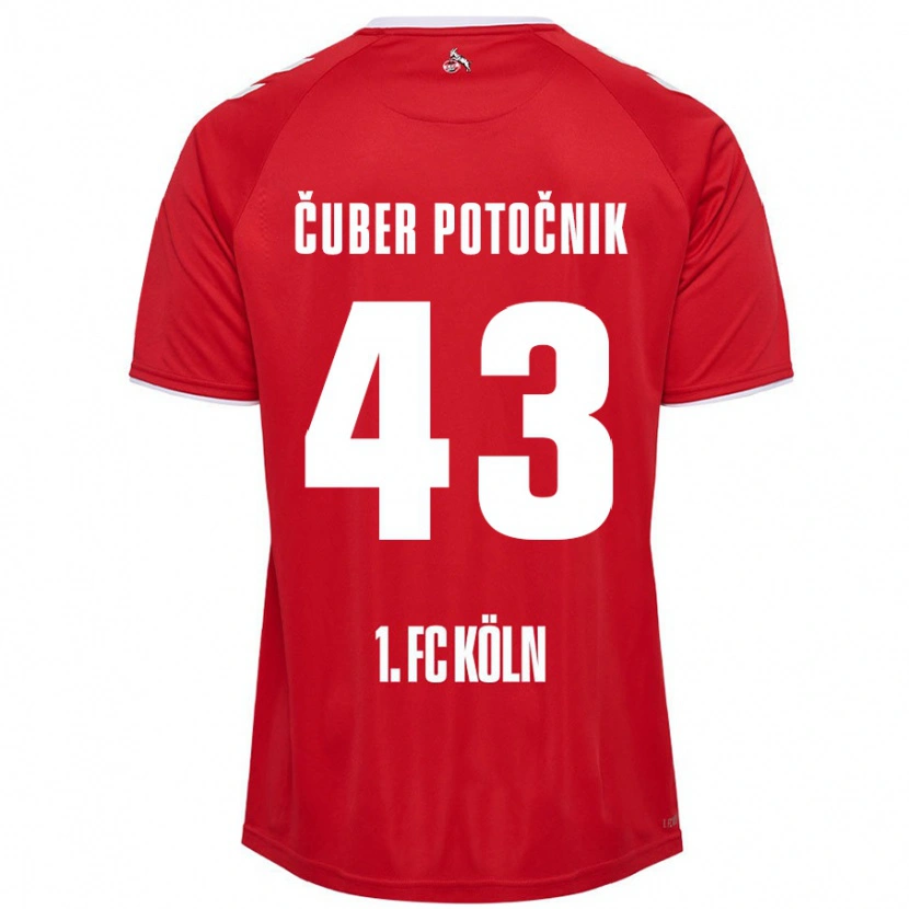 Danxen Kinderen Jaka Cuber Potocnik #43 Rood Wit Uitshirt Uittenue 2024/25 T-Shirt