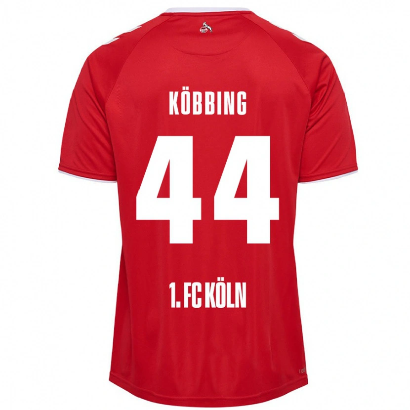 Danxen Kinderen Matthias Köbbing #44 Rood Wit Uitshirt Uittenue 2024/25 T-Shirt