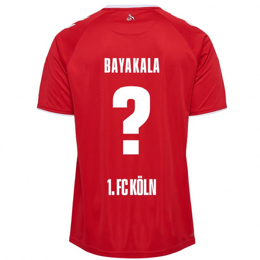 Danxen Kinderen Aaron Bayakala #0 Rood Wit Uitshirt Uittenue 2024/25 T-Shirt