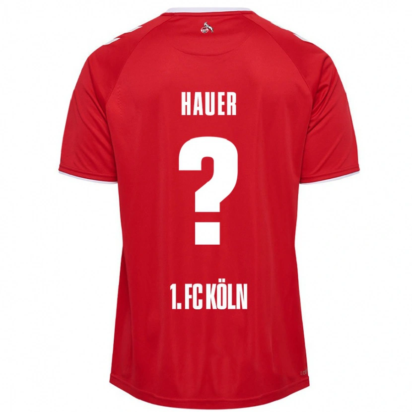 Danxen Kinderen Luis Hauer #0 Rood Wit Uitshirt Uittenue 2024/25 T-Shirt