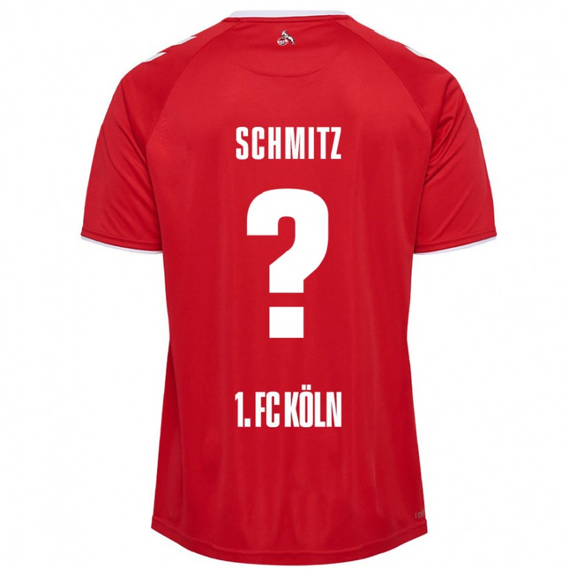 Danxen Kinderen Timo Schmitz #0 Rood Wit Uitshirt Uittenue 2024/25 T-Shirt