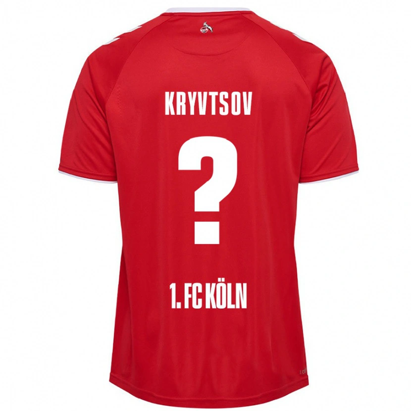 Danxen Kinderen Nikita Kryvtsov #0 Rood Wit Uitshirt Uittenue 2024/25 T-Shirt