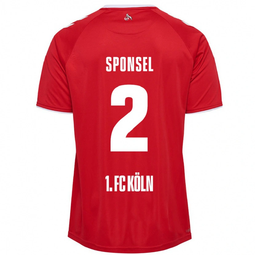 Danxen Kinderen Meiko Sponsel #2 Rood Wit Uitshirt Uittenue 2024/25 T-Shirt