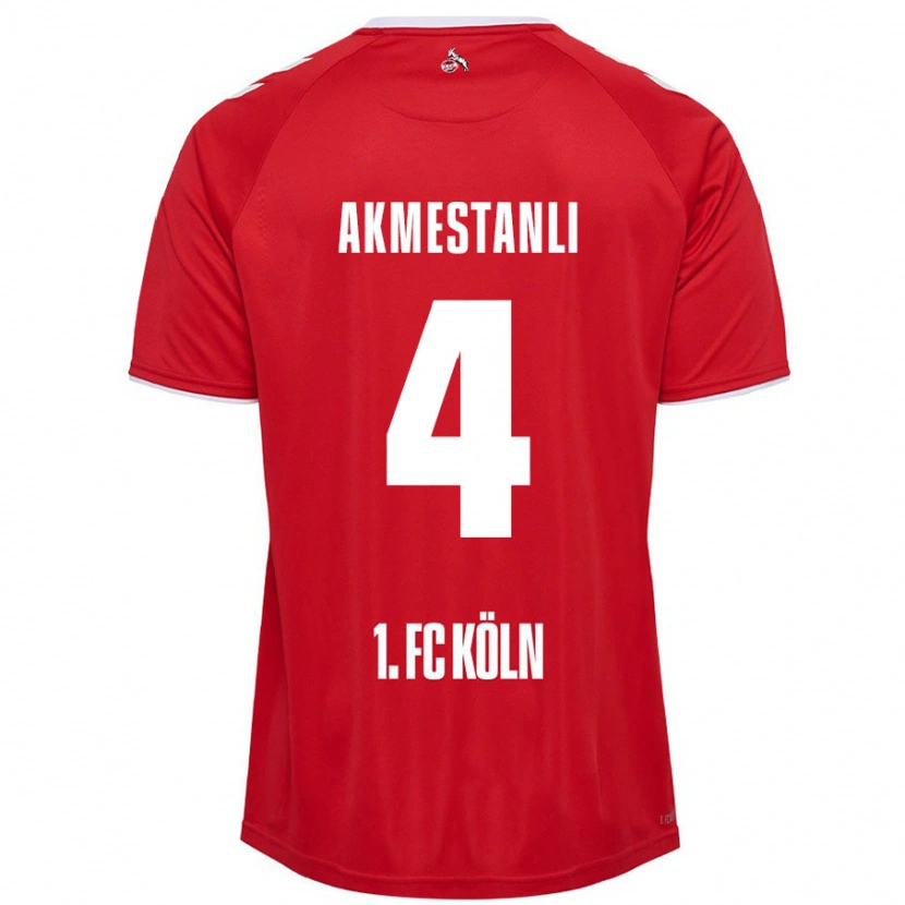 Danxen Kinderen Teoman Akmestanli #4 Rood Wit Uitshirt Uittenue 2024/25 T-Shirt