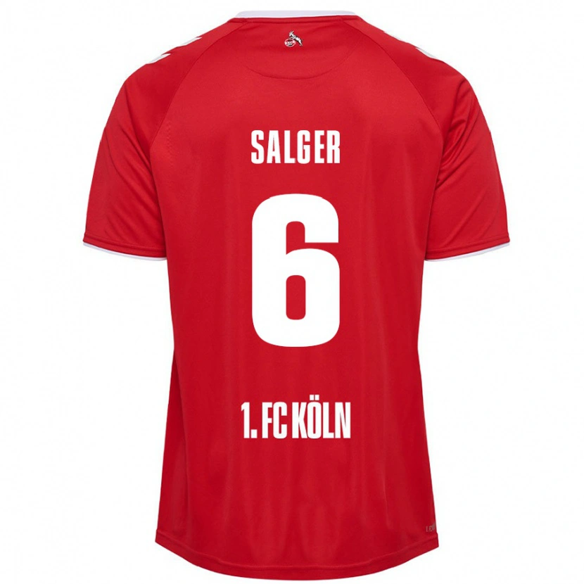 Danxen Kinderen Stephan Salger #6 Rood Wit Uitshirt Uittenue 2024/25 T-Shirt