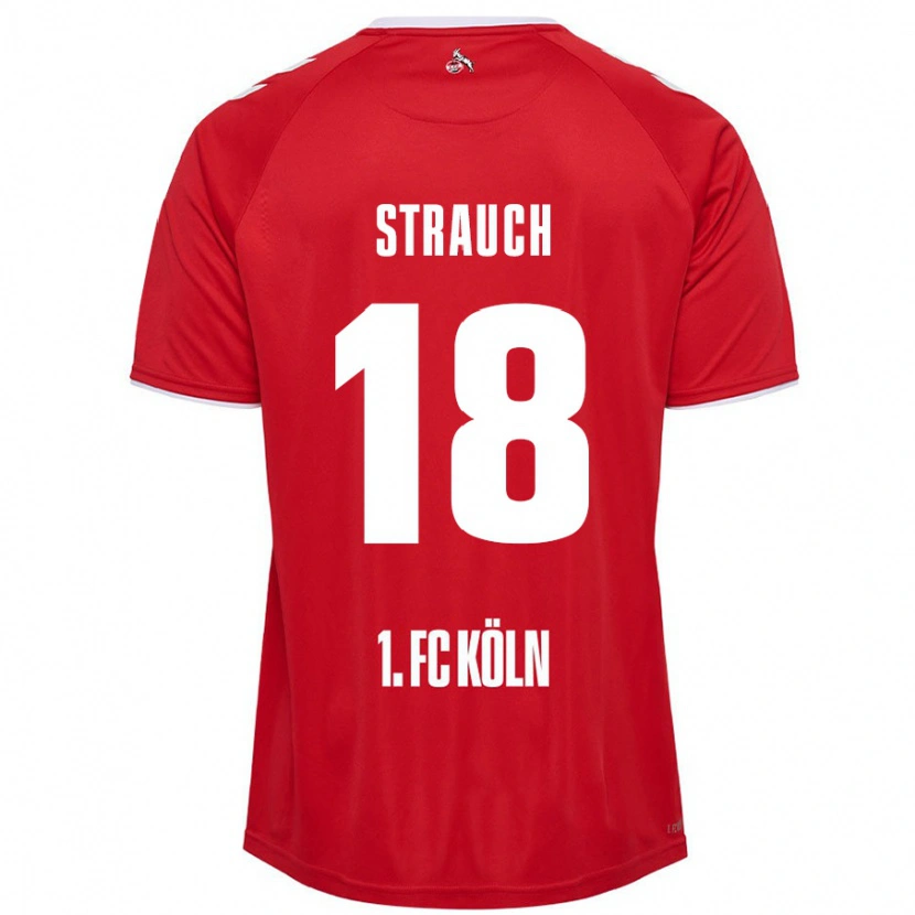 Danxen Kinderen Georg Strauch #18 Rood Wit Uitshirt Uittenue 2024/25 T-Shirt