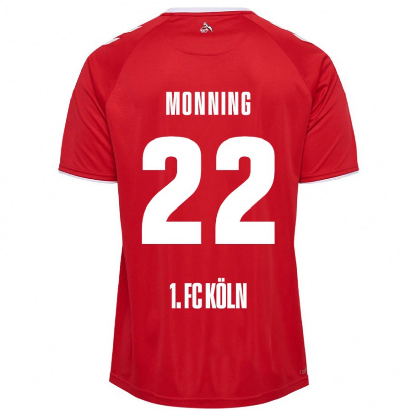 Danxen Kinderen Marlon Monning #22 Rood Wit Uitshirt Uittenue 2024/25 T-Shirt