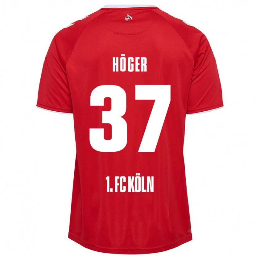 Danxen Kinderen Marco Höger #37 Rood Wit Uitshirt Uittenue 2024/25 T-Shirt